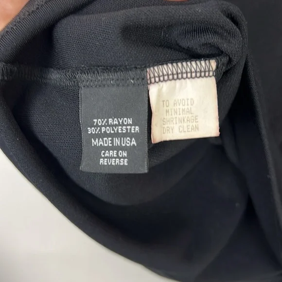 Susan Robert black blouse ruffle neck - Picture 8 of 8